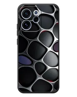 Чехол для OPPO Reno 15F с картинкой «Объемная темная решетка»