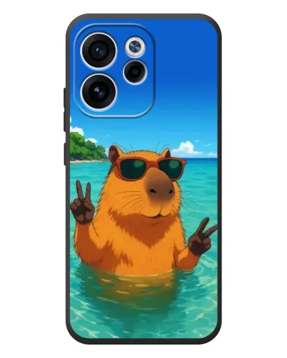 Чехол для OPPO Reno 15F с картинкой «Морская капибара» Чехол для OPPO Reno 15F с картинкой «Морская капибара»