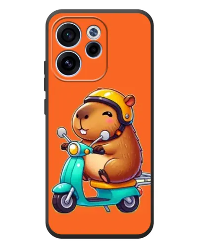 Чехол для OPPO Reno 15F с картинкой «Капибара на скутере» Чехол для OPPO Reno 15F с картинкой «Капибара на скутере»