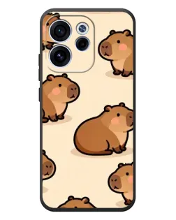 Чехол для OPPO Reno 15F с картинкой «Паттерн милых капибар»