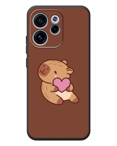Чехол для OPPO Reno 15F с картинкой «Капибара с сердцем» Чехол для OPPO Reno 15F с картинкой «Капибара с сердцем»