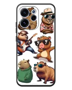 Чехол для OPPO Reno 15F с картинкой «Крутые капибары музыканты»