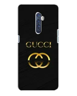 Чохол для OPPO Reno 2 з картинкою «Золотий логотип Gucci»