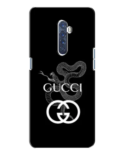 Чохол для OPPO Reno 2 з картинкою «Gucci — срібна змія»