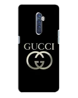 Чохол для OPPO Reno 2 з картинкою «Gucci — золото на чорному»