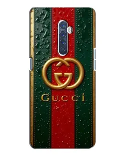 Чохол для OPPO Reno 2 з картинкою «Gucci — фірмова смуга та золото»