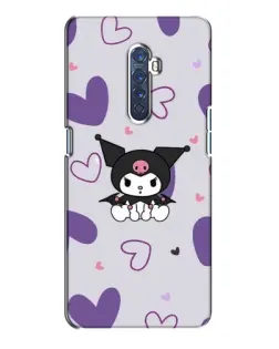 Чохол для OPPO Reno 2 з картинкою «Kuromi та лавандові серця»