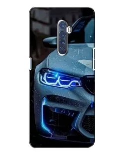 Чохол для OPPO Reno 2 з картинкою «Погляд BMW з синіми фарами»