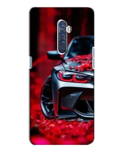Чохол для OPPO Reno 2 з картинкою «Спортивна BMW та квіти»