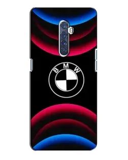 Чохол для OPPO Reno 2 з картинкою «Логотип BMW та неонові дуги»