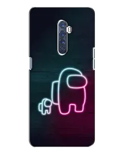 Чехол для OPPO Reno 2 с картинкой «Among Us неон-арт»