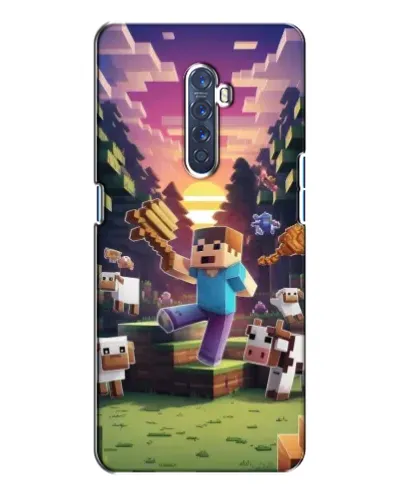 Чехол для OPPO Reno 2 с картинкой «Стив на ферме»
