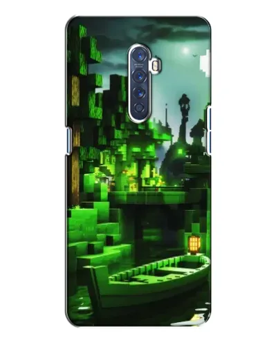 Чехол для OPPO Reno 2 с картинкой «Minecraft лесной пейзаж»