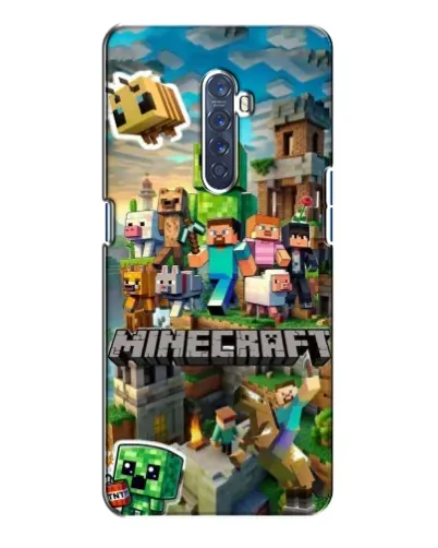 Чехол для OPPO Reno 2 с картинкой «Замок Minecraft»