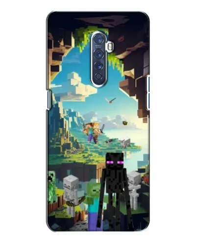 Чехол для OPPO Reno 2 с картинкой «Эндермен в лесу»