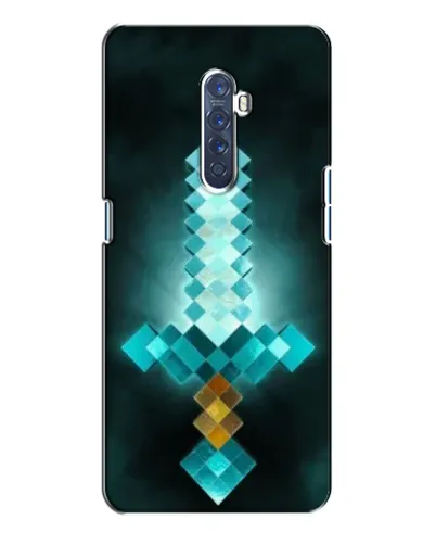 Чехол для OPPO Reno 2 с картинкой «Алмазный меч неон»