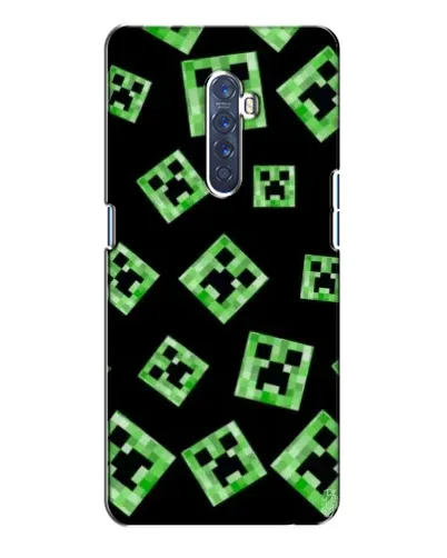 Чехол для OPPO Reno 2 с картинкой «Паттерн с криперами»