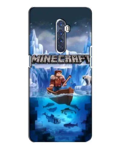 Чехол для OPPO Reno 2 с картинкой «Minecraft ледяной мир»