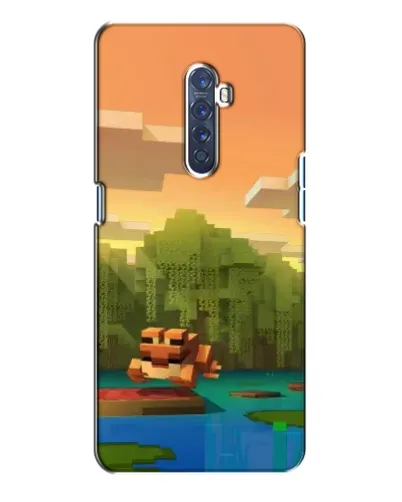 Чехол для OPPO Reno 2 с картинкой «Майнкрафт закат солнца»