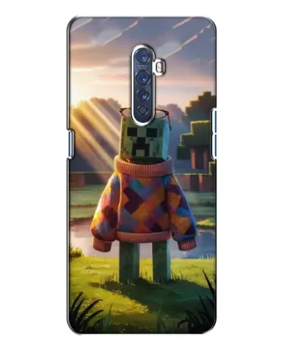 Чехол для OPPO Reno 2 с картинкой «Крипер в свитере»