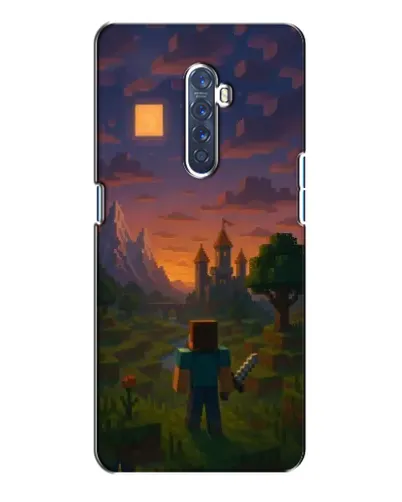 Чехол для OPPO Reno 2 с картинкой «Стив у башни»