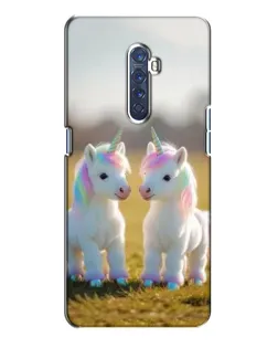 Чехол для OPPO Reno 2 с картинкой «Пара единорогов»