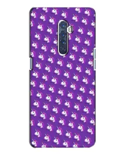 Чехол для OPPO Reno 2 с картинкой «Единороги на фиолетовом»