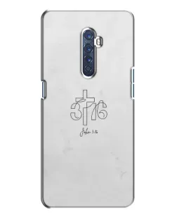 Чохол для OPPO Reno 2 з картинкою «Івана 3:16 Хрест»