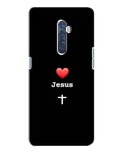 Чохол для OPPO Reno 2 з картинкою «Серце - Jesus»