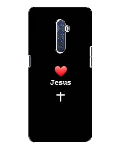 Чехол для OPPO Reno 2 с картинкой «Сердце - Jesus» Чехол для OPPO Reno 2 с картинкой «Сердце - Jesus»