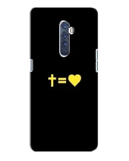 Чехол для OPPO Reno 2 с картинкой «Сердце и Крест»