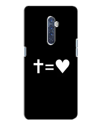 Чехол для OPPO Reno 2 с картинкой «Крест и Сердце» Чехол для OPPO Reno 2 с картинкой «Крест и Сердце»