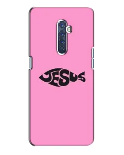 Чехол для OPPO Reno 2 с картинкой «Розовый символ  Jesus»