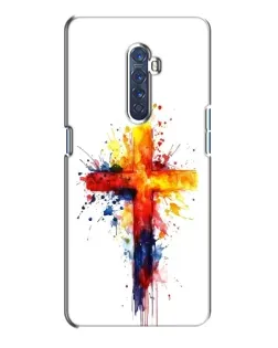 Чехол для OPPO Reno 2 с картинкой «Акварельный крест»