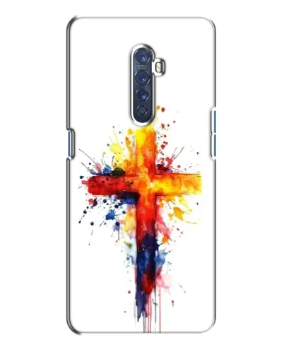 Чехол для OPPO Reno 2 с картинкой «Акварельный крест» Чехол для OPPO Reno 2 с картинкой «Акварельный крест»