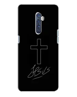 Чохол для OPPO Reno 2 з картинкою «Графічний хрест Jesus»