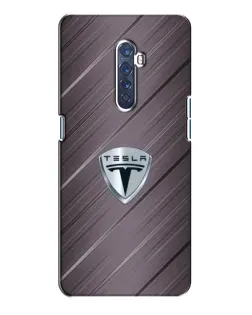 Чохол для OPPO Reno 2 з картинкою «Металева текстура Tesla»