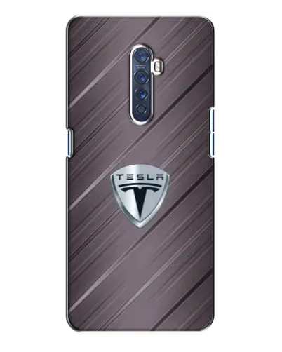 Чохол для OPPO Reno 2 з картинкою «Металева текстура Tesla»