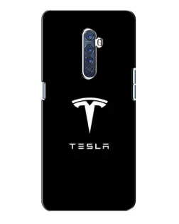 Чохол для OPPO Reno 2 з картинкою «Tesla White Logo»
