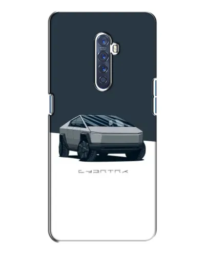 Чохол для OPPO Reno 2 з картинкою «Сріблястий Cybertruck Tesla»