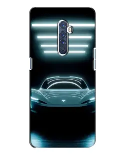 Чохол для OPPO Reno 2 з картинкою «Tesla в неоні»