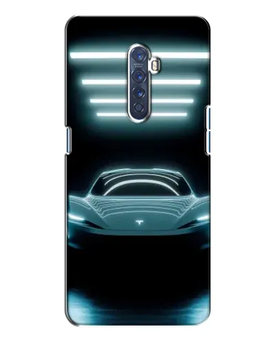 Чохол для OPPO Reno 2 з картинкою «Tesla в неоні»