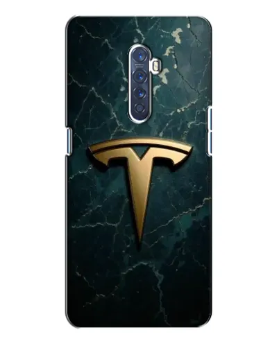 Чохол для OPPO Reno 2 з картинкою «Мармурова Tesla Gold»