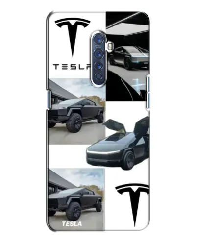 Чохол для OPPO Reno 2 з картинкою «Колаж Cybertruck Tesla»