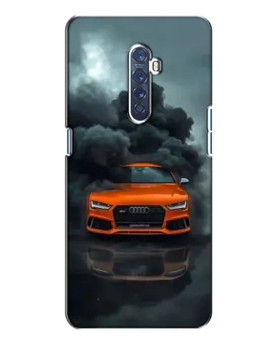 Чехол для OPPO Reno 2 с картинкой «Audi в облаках дыма»