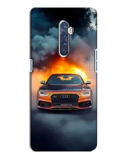 Чохол для OPPO Reno 2 з картинкою «Audi у вогняному диму»