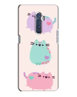 Чехол для OPPO Reno 2 с картинкой «Pusheen трио»