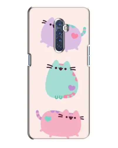 Чехол для OPPO Reno 2 с картинкой «Pusheen трио»