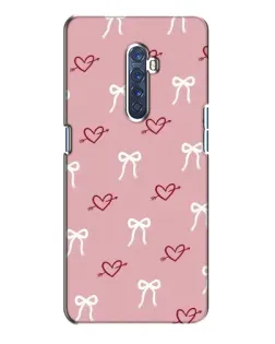 Чохол для OPPO Reno 2 з картинкою «Серця та банти»