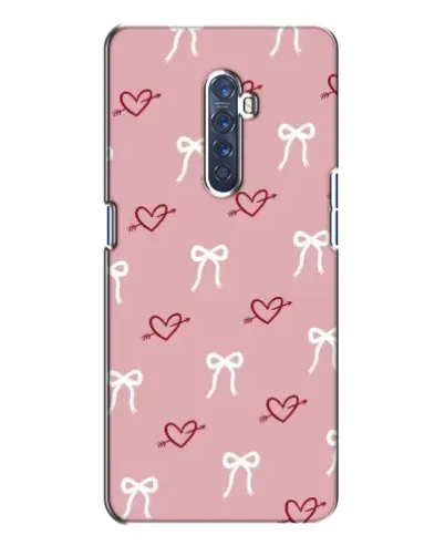 Чохол для OPPO Reno 2 з картинкою «Серця та банти»